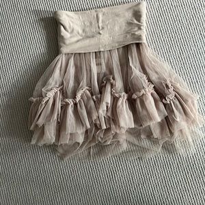 SKIRT WITH RUFFLED TULLE-FREE PEOPLE